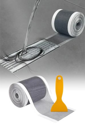 Yeni Nesil Kendinden Yapışkanlı Gider Filtresi Rulosu Saç Yakalayıcı Duş Lavabo Süzgeci 4 Metre