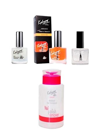 Kalyon Tırnak Sertleştirici+Bakım Yağı+Oje No:200+Pompalı Aseton 200ml Besleyici Oje Temizleyici