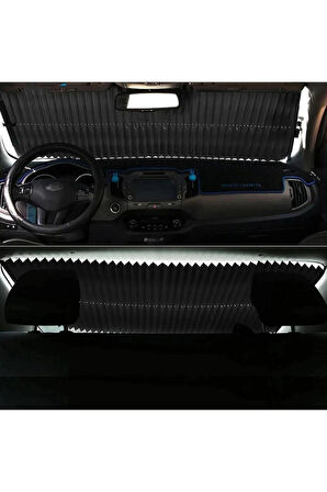 Ön Cam Oto Araba Suv Tır Sürgülü Güneşlik Ön Cam Güneşliği Sürgülü Yeni Nesil Metalize 70 x 150