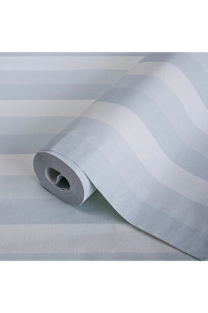 Nötr Renkli Çizgili Duvar Kağıdı - Açık, Gri, Mavi, Adakids 8908-2