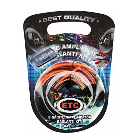 OTO ANFİ KABLO SETİ 8GA VAKUMLU ETC GA-80