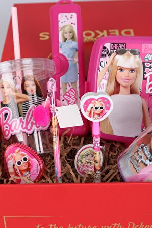 DEKOMUS ÖZEL KUTULU BARBIE  ÖZEL TASARIM KIRTASİYE SETİ 