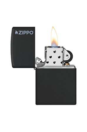 Zippo Çakmak Mat Siyah Hediyelik Kutu Benzin Taş Set du10sy