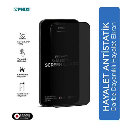 Phixi Premium Guard Hayalet Cam Ekran Koruyucu – iPhone XR Uyumlu | Antistatik, Su Tutmaz, Tam Kaplama