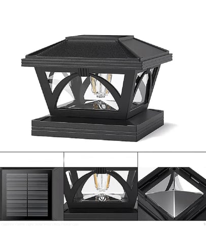 2 Adet Set Üstü Güneş Enerjili Dekoratif Bahçe Aydınlatma | LED Yağmur Geçirmez Çit & Balkon Lambası