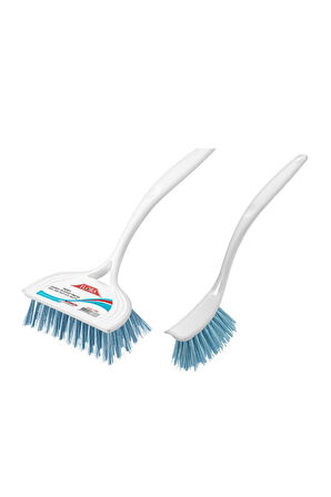 Flora 2’li Trendy Temizlik Seti, F367 Bulaşık Fırçası + F388 Lavabo Küvet Fırçası Seti