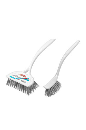 Flora 2’li Trendy Temizlik Seti, F367 Bulaşık Fırçası + F388 Lavabo Küvet Fırçası Seti