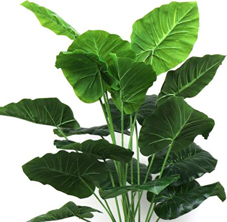 Yapay Çiçek Saksıda Pothos Yeşil 18Dal 75cm Salon Çiçeği Yapay Bitki