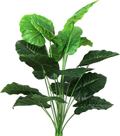 Yapay Çiçek Saksıda Pothos Yeşil 18Dal 75cm Salon Çiçeği Yapay Bitki