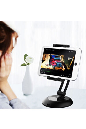 Masa Üstü 360 Derece Ayarlanabilir Tablet Tutucu Telefon Standı 6.3  - 11 İnç   Masaüstü Tablet