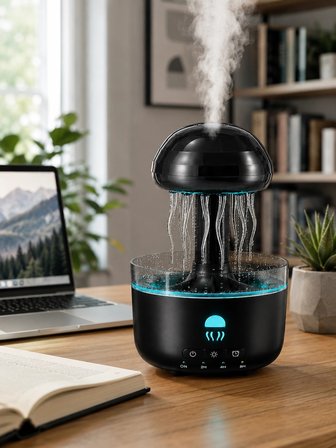 Ultrasonik Denizanası Hava Nemlendirici Sessiz Çalışan RGB Ortam Işıklı Aromaterapi Difüzörü
