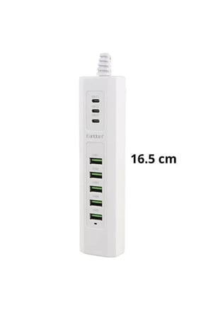 8 Portlu Çoklu Usb Şarj İstasyonu 5 Usb + 3 Type-c Masaüstü Çoklu Şarj Cihazı