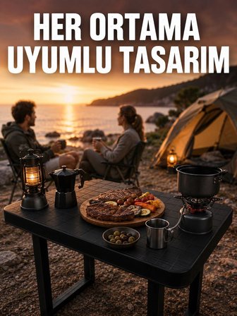 Çok Amaçlı Katlanır Kamp Masası Dayanıklı Piknik Balkon Bahçe Masası
