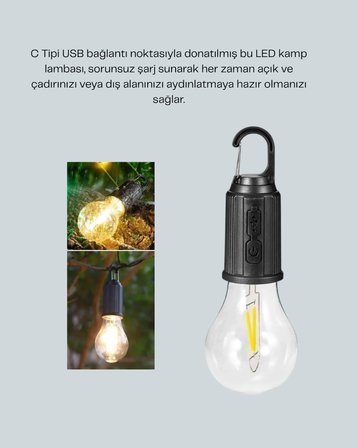 Su Geçirmez Dış Mekan Led Çadır Işığı