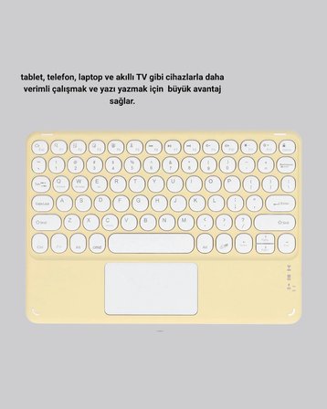 Kablosuz Bluetooth Klavye – Slim Taşınabilir Tasarım