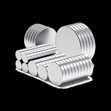 5 Adet 10x1mm Yuvarlak Neodyum Mıknatıs Güçlü Dayanıklı Magnet Nikel Kaplama