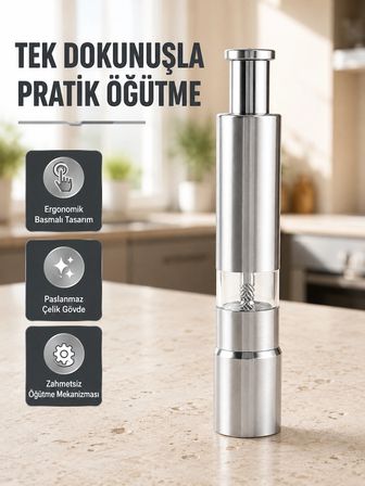 Ergonomik Tasarımlı, Nem Geçirmez Kapaklı Baharat Öğütücü