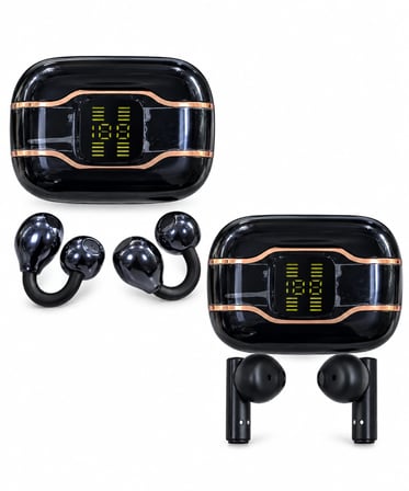 4 Kulaklıklı Bluetooth Kulaklık Seti TWS ANC Gürültü Azaltma 6 Mikrofon Kablosuz Şarj Dijital Ekranlı Kutu