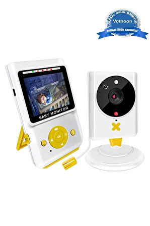 Akıllı Bebek Kamerası Monitörlü Karşılıklı Konuşma Özellikli Sıcaklık İzleme 2.4 İnç Bebek Kamerası