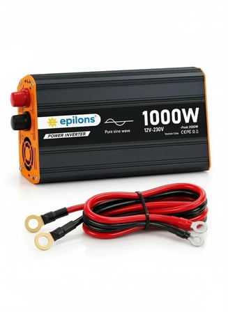 Epilons 1000W Tam Sinüs İnverter 12V DC 220V AC Çevirici USB Çıkışlı Araç Karavan Solar Güç Dönüştürücü