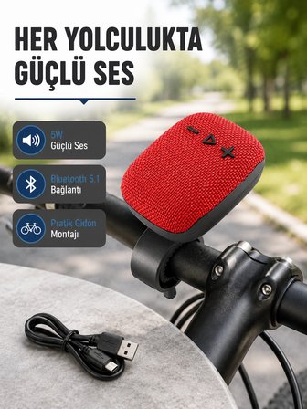 Taşınabilir Kablosuz Hoparlör – 5W Güç, TWS Bağlantı ve 800mAh Pil