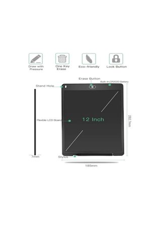 12 inc renkli lcd grafik dijital kalemli çizim tableti yazı tahta not yazma eğitim tableti kırmızı