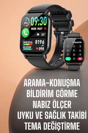 Yeni Nesil Akıllı Saat Arama Bildirimleri, Uyku & Kalp Atış Takibi