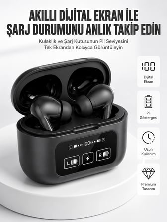 Kablosuz Bluetooth Kulaklık Pro Yeni Nesil Dokunmatik Kontrol