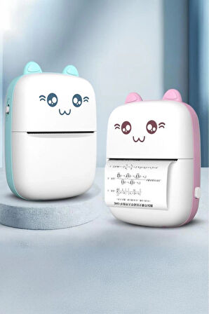 C9 Pembe Mini Yazıcı Taşınabilir Termal Yazıcı Kablosuz Bağlantı Ap Kontrol Cep Yazıcısı