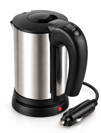 Araç İçi Kullanıma Uygun 12V Elektrikli Su Isıtıcı Paslanmaz Çelik Gövdeli Pratik Kettle