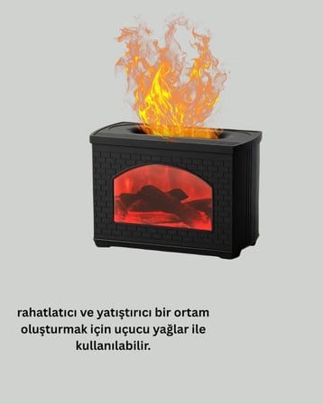 Aromaterapi Difüzör Ultrasonik Sessiz Nemlendirici USB Destekli
