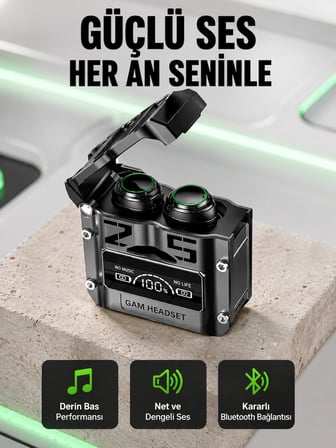 Şarj Kutulu Kablosuz Bluetooth Kulak İçi Spor Kulaklık Yeni Nesil