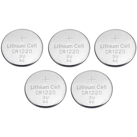 Yuma Cr1220 Süper Lityum 3v 5 li Kart Düğme Pil