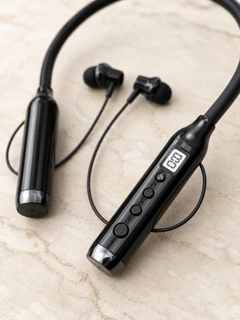 Uzun Kullanım Süreli Bluetooth Kulaklık Boyun Bantlı Mikrofonlu 600 Saat Müzik Süreli Ses ve Çağrı Kontrollü Kablosuz Kulaklık