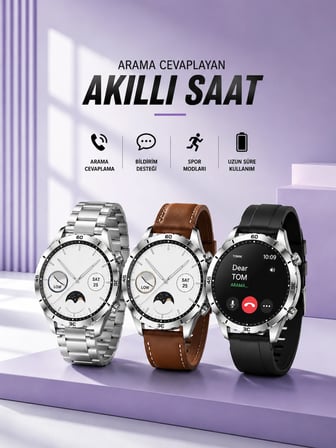 Akıllı Saat Bildirim Görme Sesli Görüşme Çoklu Kordon Gps Takibi