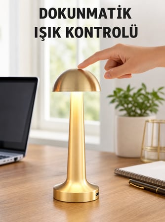 Modern Tasarım Şarjlı Masa Lambası - 1800 Mah Batarya Yeni Nesil