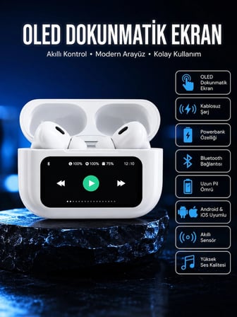 2025 Model Bluetooth Kulaklık Dokunmatik Ekran Yüksek Ses Kalitesi Yeni Nesil