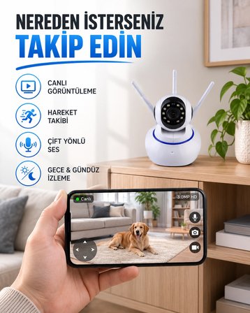 Akıllı Ip Güvenlik Kamerası - 1080p Hd, Gece Görüşlü, Hareket Algılamalı Yeni Nesil