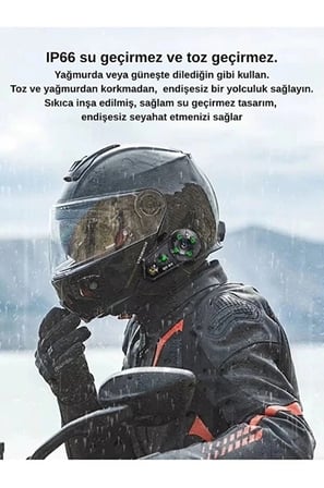 D2-6x 1000m Mesafeli 6 Kanallı İntercom Bluetooth Motosiklet Kask Kulaklığı İntercom Kulaklık