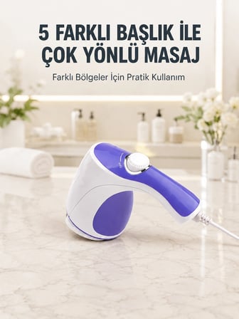 Elektrikli Masaj Aleti 5 Başlıklı Güçlü Titreşimli Selülit Karşıtı Vücut Masaj Cihazı