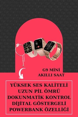 Aksesuar Hediyeli Akıllı Saat ve Dijital Göstergeli Powerbankli Bluetooth Kulaklık