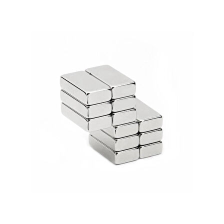 20 Adet 20x10x5 Mm Neodyum Magnet N35 Güçlü Mıknatıs Köşeli Ve Dayanıklı Nikel Kaplama