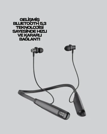 Uzun Süreli Kullanım Boyun Askılı Kablosuz Kulaklık Hızlı Şarj, Ergonomik Tasarım