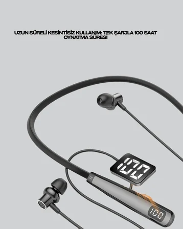 Uzun Süreli Kullanım Boyun Askılı Kablosuz Kulaklık Hızlı Şarj, Ergonomik Tasarım