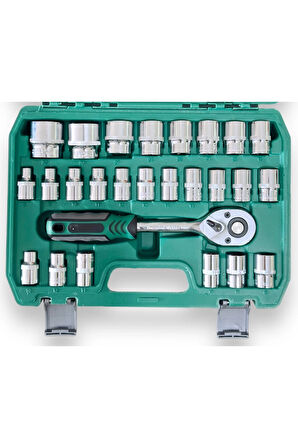 32 Parça Profesyonel Lokma Takımı 1/2 Cr-v Çeliği (32 Parça)