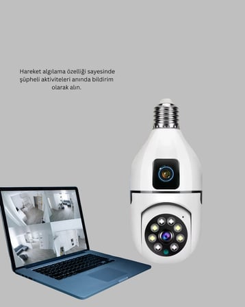 Tak Çalıştır Ampul Kamera - Full Hd 1080p Kablosuz Güvenlik Çözümü Yeni Nesil