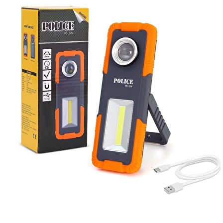 Police Pe-329 Şarjlı Mıknatıslı Tamirci Feneri