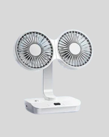 Çift Kafalı Masaüstü Ve Duvar Tipi Sessiz Usb Şarjlı Fan