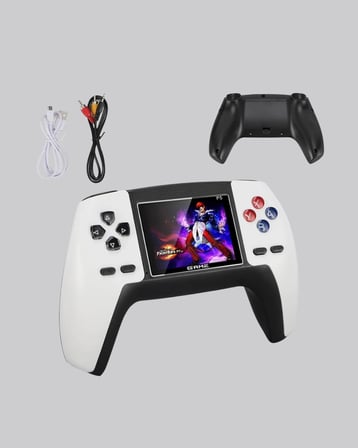520 Klasik Oyunlu P5™ Controllerview Retro Konsol - Şarjlı,  Ergonomik Tasarım
