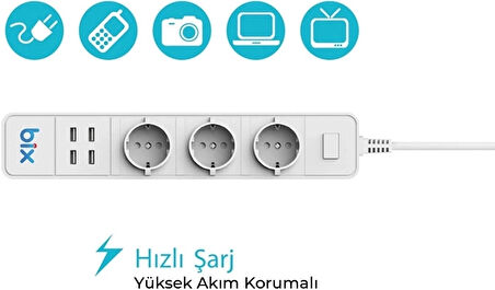 Vtn Bp-01 Wifi Yüksek Akım Korumalı Hızlı Şarj Özellikli Akıllı Priz